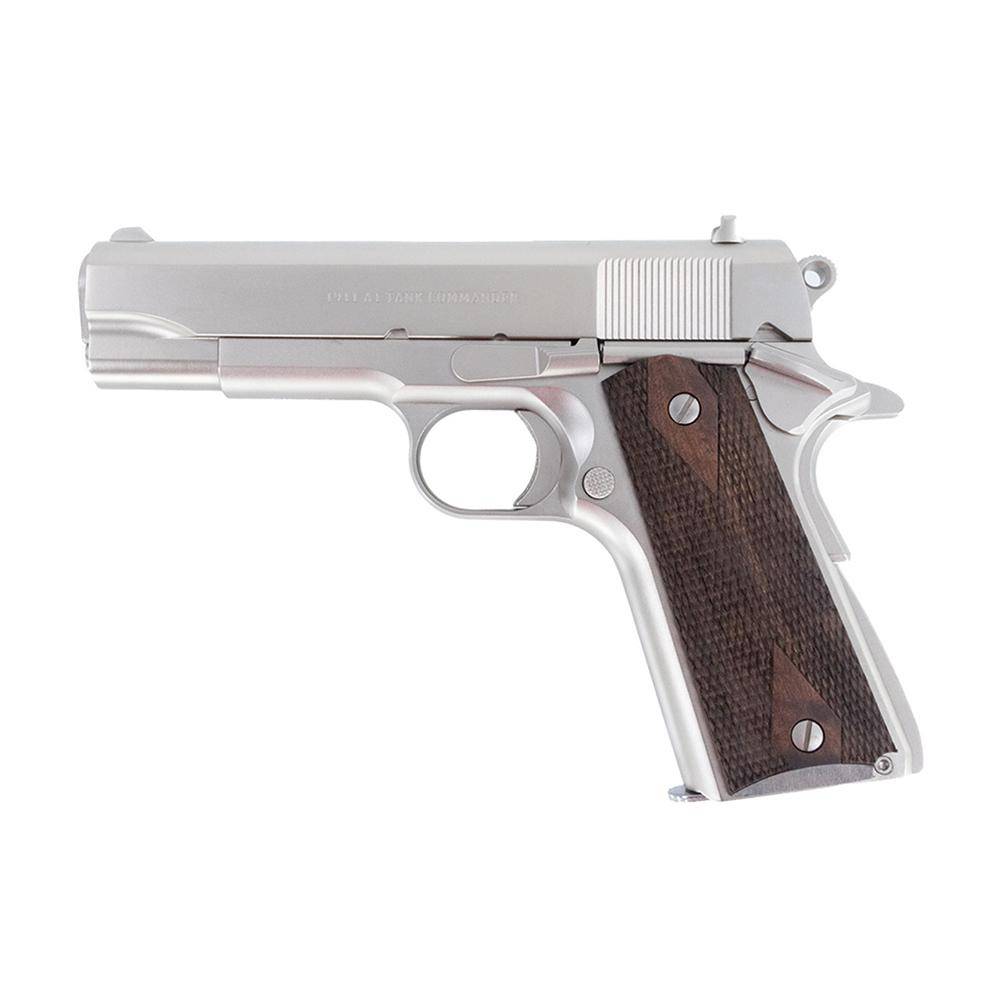 Tisas 1911 Tank Commander Handgun 9mm Luger 9rd Magazines (2) 4.25" Barrel Nickel - Image 2