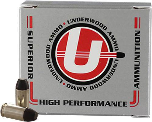 Underwood Flat Nose Black Cherry Coated Handgun Ammunition .380 ACP 100gr FN 975 fps 20/ct - Image 2