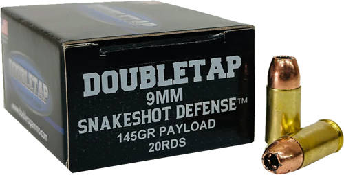 Double Tap SnakeShot Defense Handgun Ammunition 9mm Luger 145gr JHP+#9 Shot 20/ct - Image 3