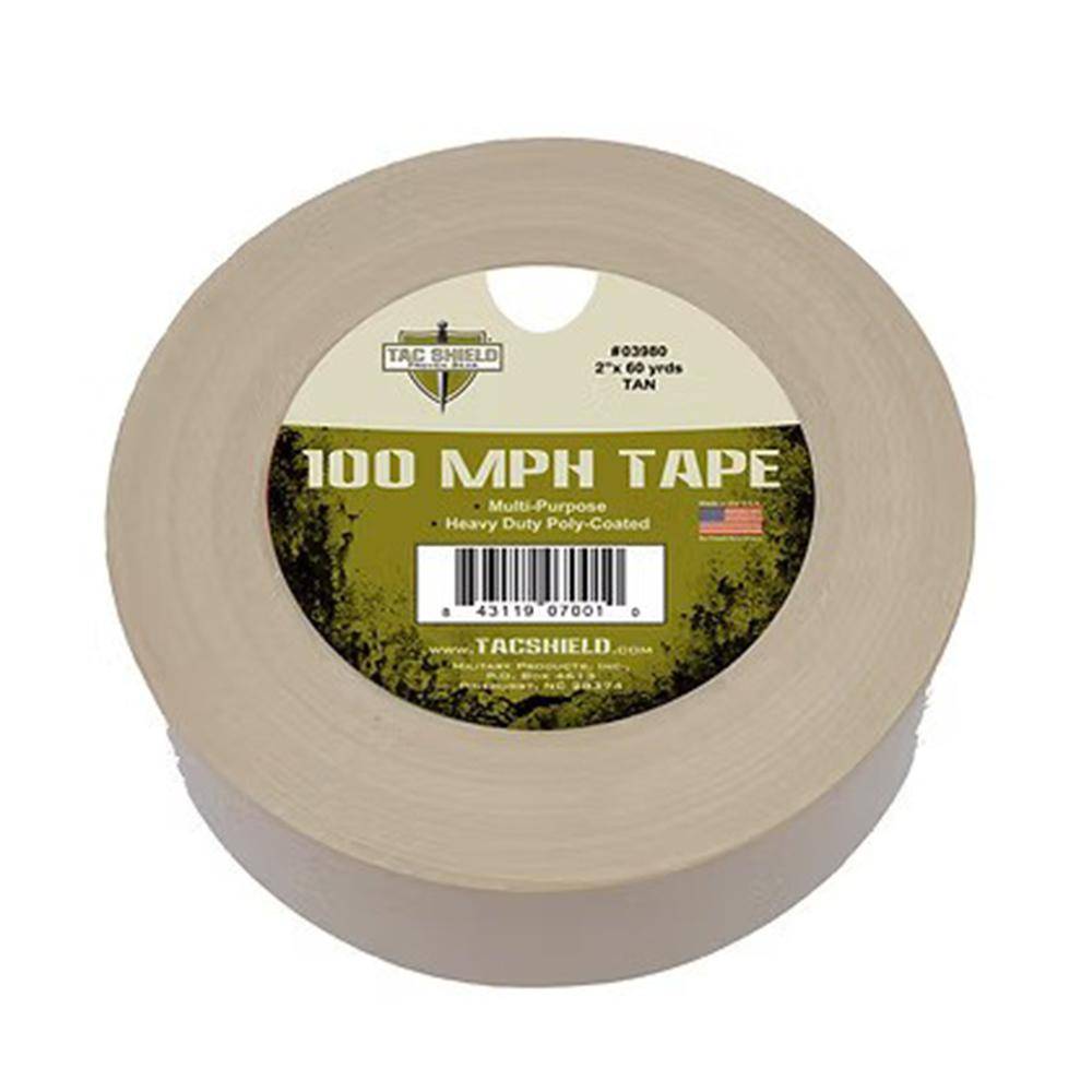 Tacshield 100 MPH Heavy Duty Tape 60 Yards Tan