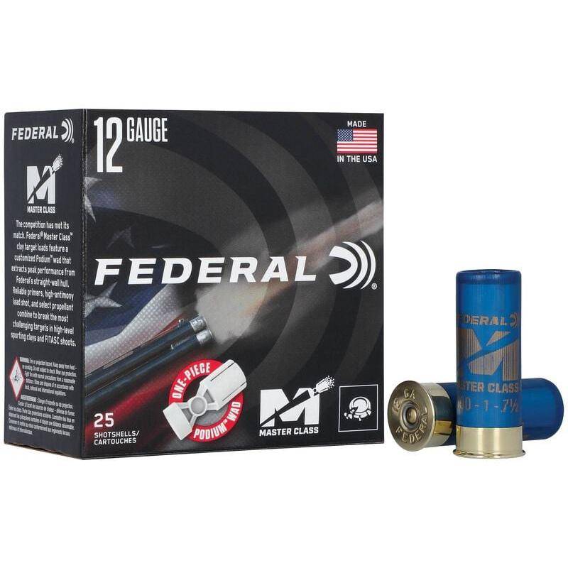 Federal Master Class Shotshells 12ga 2-3/4" 1-1/8oz 1235 fps #8 25/ct