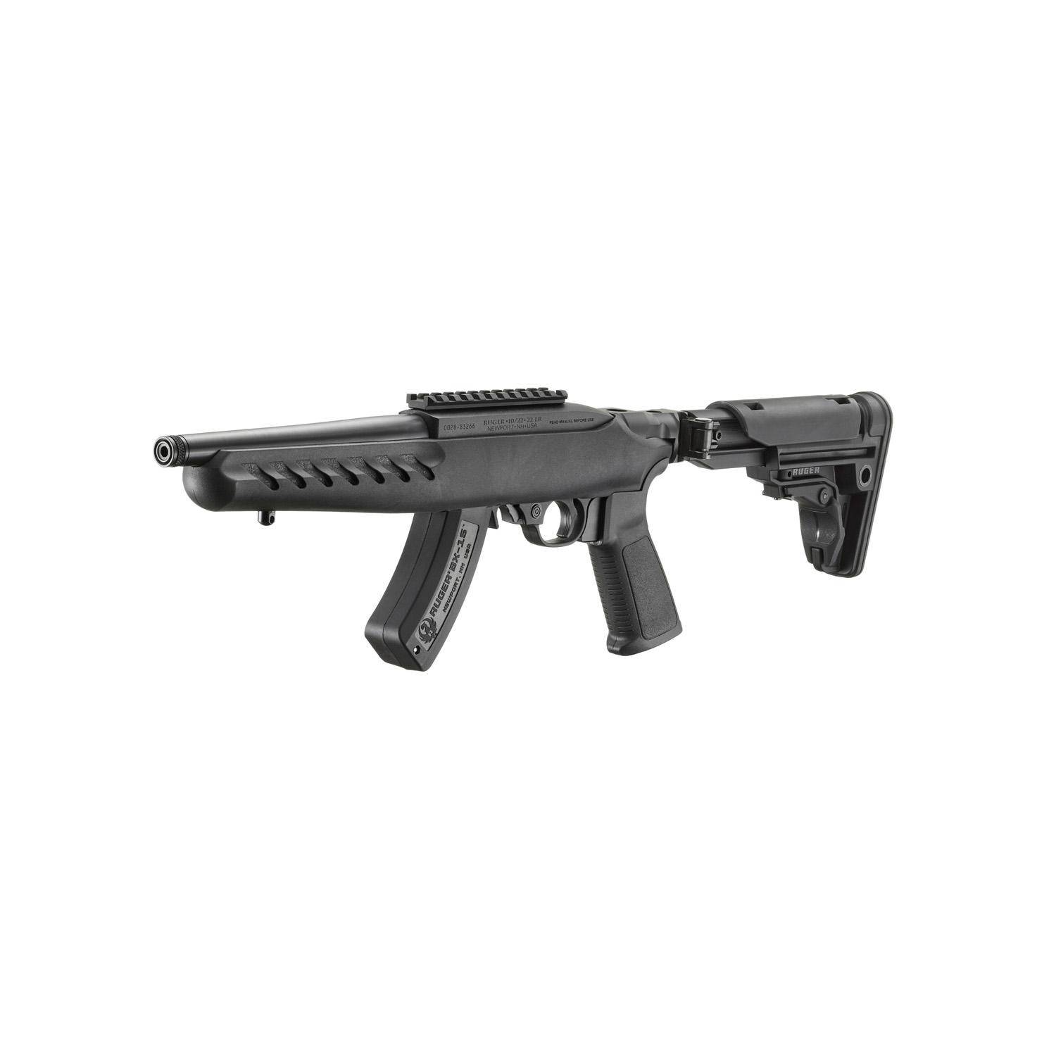 Ruger 10/22 Short Barrel Rifle .22 LR 15rd Magazine 8" Threaded Barrel Matte Black Finish NFA item - Image 3