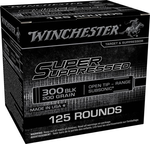 Winchester Super Suppressed Subsonic Ammunition .300 Blk 200gr OTM 1060 fps 125/ct - Image 3