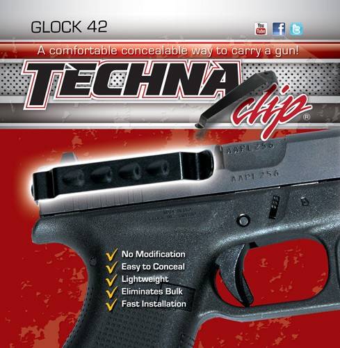 TECHNA CLIP FOR GLOCK 42 AMBI BLK - Image 2