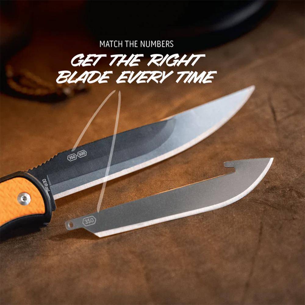 Outdoor Edge Razorbone Replaceable Blade Folding Knife 5" Drop Point Blade Orange - Image 6