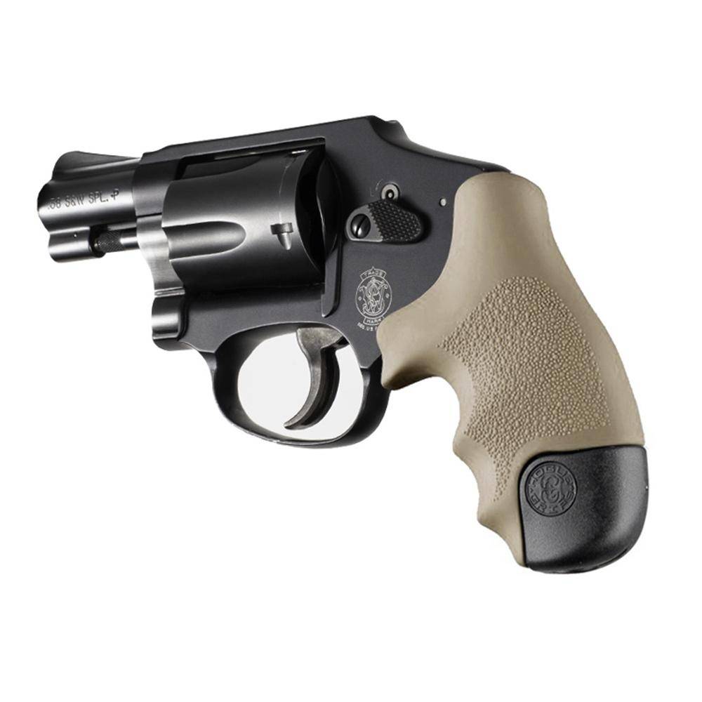 Hogue Overmolded Rubber Tamer Grip S&W Round Butt J-Frame Centennial Revolvers & Polymer M&P Bodyguard 38 FDE - Image 2