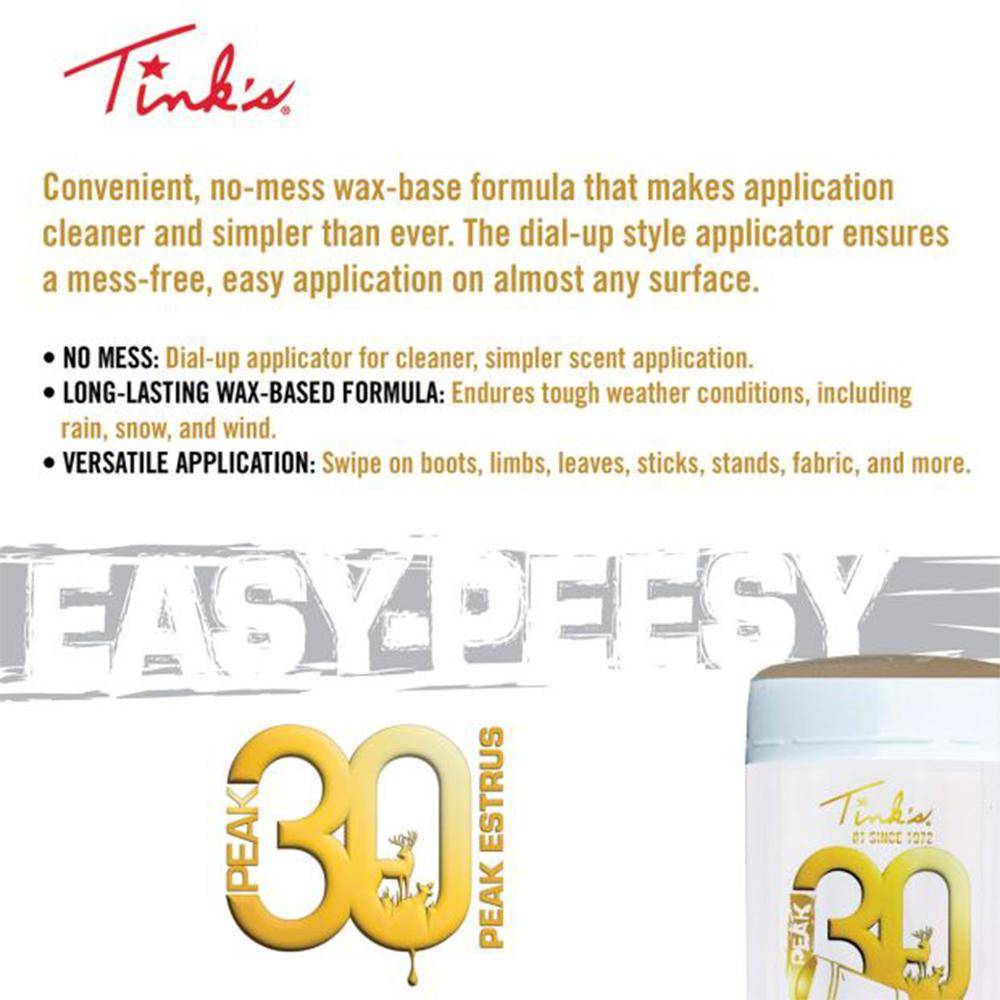 Tink's Peak30 Premium Doe Estrus Natural Stick 2.75 - Image 2