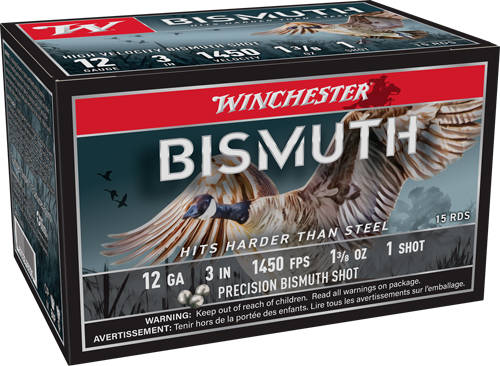 Winchester Bismuth Shotgun Ammunition 12ga 3" 1-3/8oz 1450 fps #1 15/ct - Image 2