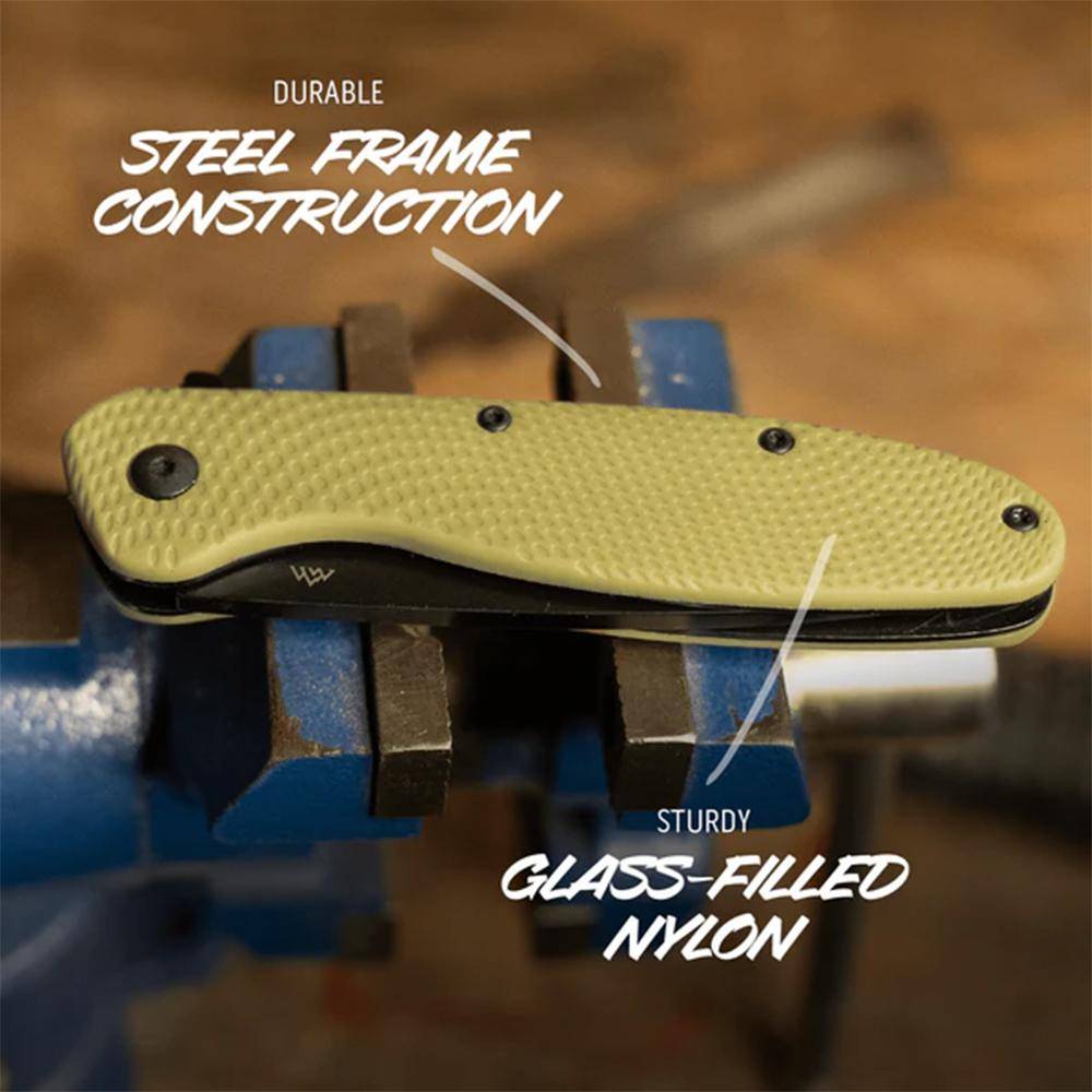 Outdoor Edge Viddux Folding Knife 3-1/8" Drop Point Blade Green - Image 4