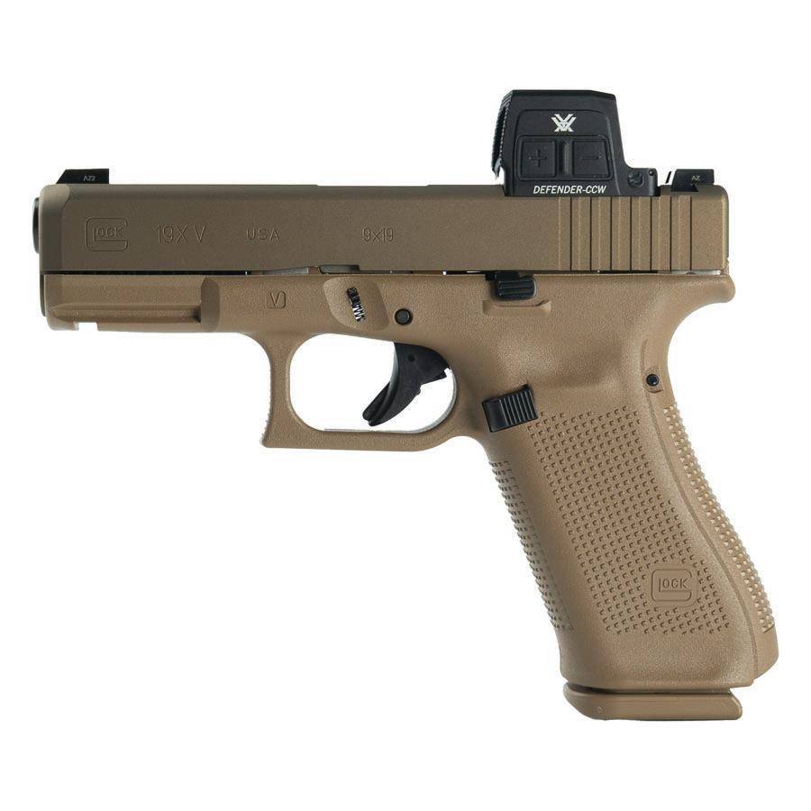Glock V-Series Model 19 Handgun 9mm Luger 15rd Magazines (3) 4.02" Barrel FDE Vortex Defender US Made - Image 4