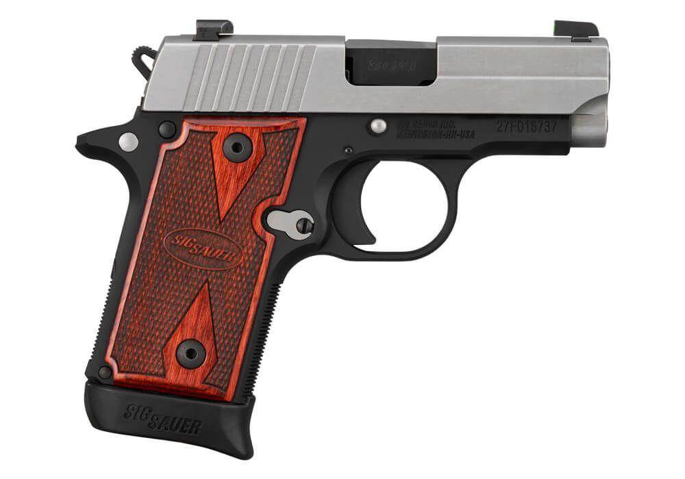 Sig Sauer P238 Handgun .380 Auto 6rd(1) & 7rd(1) Magazines 2.7" Barrel Two Tone Finish Manual Safety