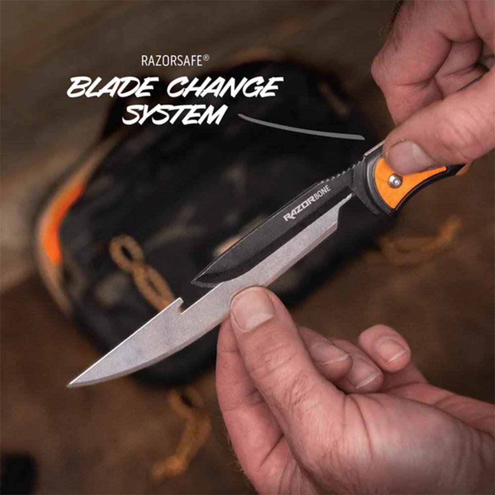 Outdoor Edge RazorBone Replaceable Blade Folding Knife with Boning Drop-point and Gutting Blades - Image 2