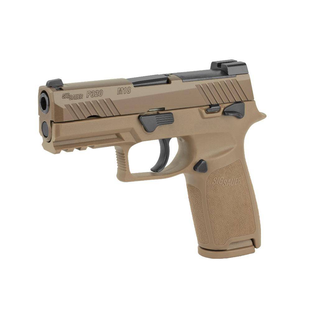 Sig Sauer M18 Coyote OR Compliant Compact Handgun 10rd Magazines(3) 3.9" Barrel Manual Safety - Image 3