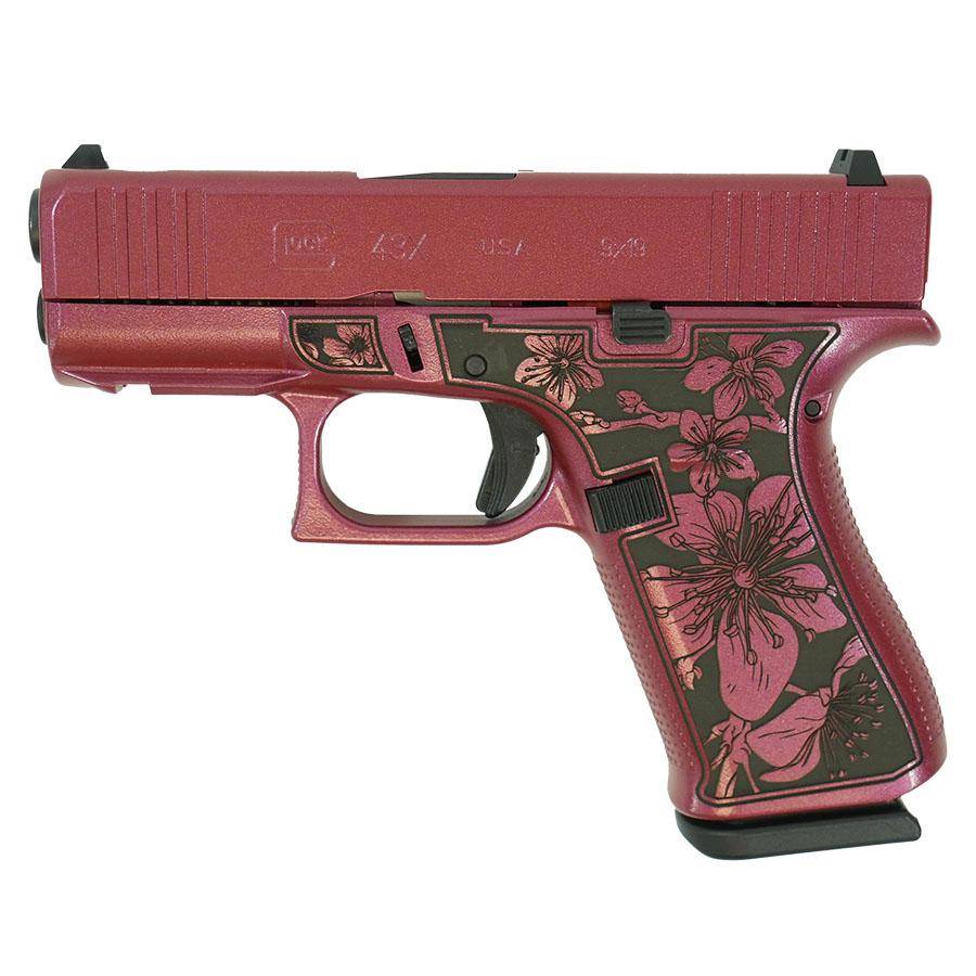 Glock 43X "Cherry Blossom" Medusa Pink Handgun 9mm Luger 10rd Magazines (2) 3.4" Barrel Accessory Grip Rail USA Made - Image 2