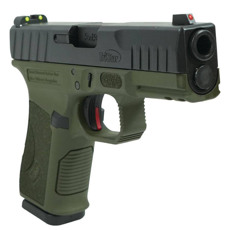 Tristar APOC Handgun 9mm Luger 15rd Magazine 4" Barrel Fiber Optic Sights OD Green/Black - Image 2