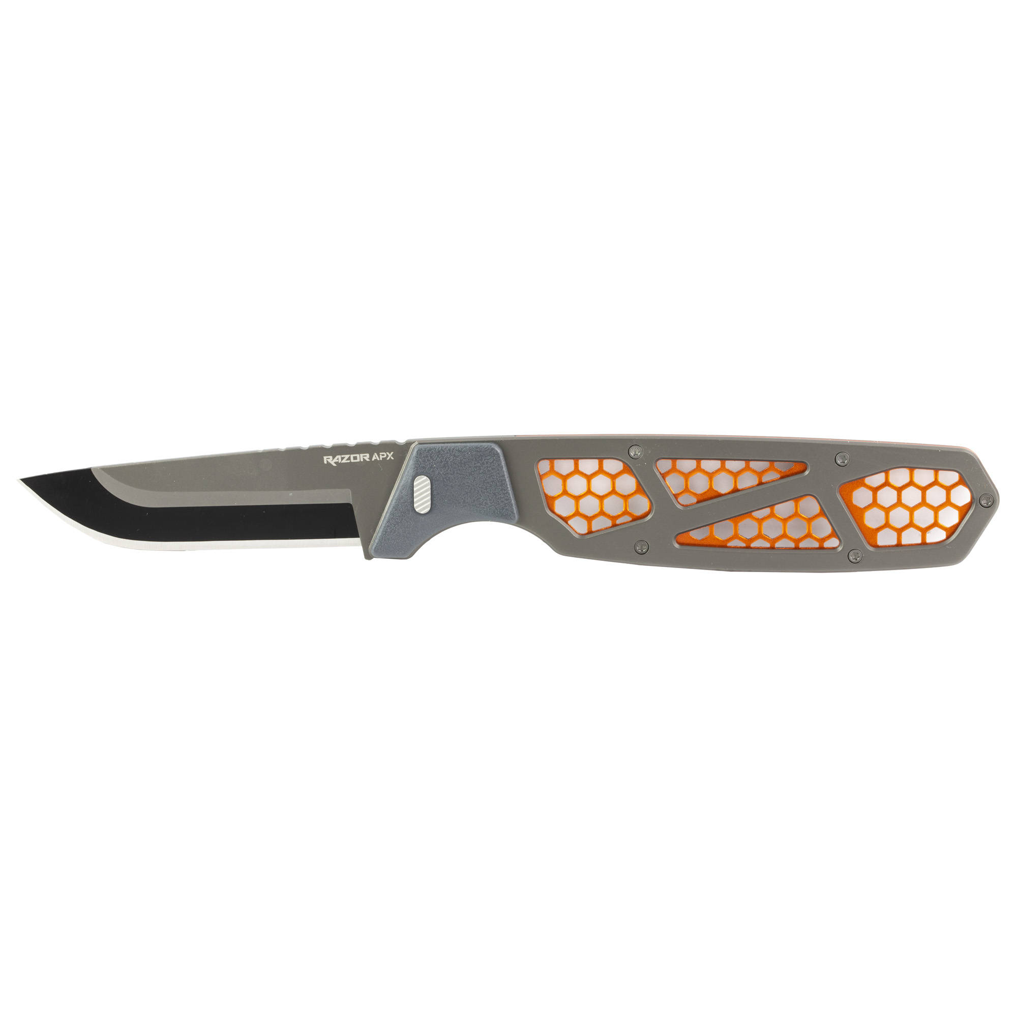 Outdoor Edge Razor Apx Fixed Knife with 3" Removable Drop Point Blades Orange - Image 5