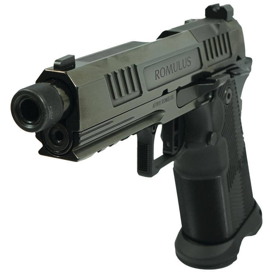 Alpha Foxtrot AF1911 Romulus Handgun 9mm Luger 17rd & 20rd Magazine 4.25" Threaded Barrel Black RMSc Cut Polished DLC - Image 3