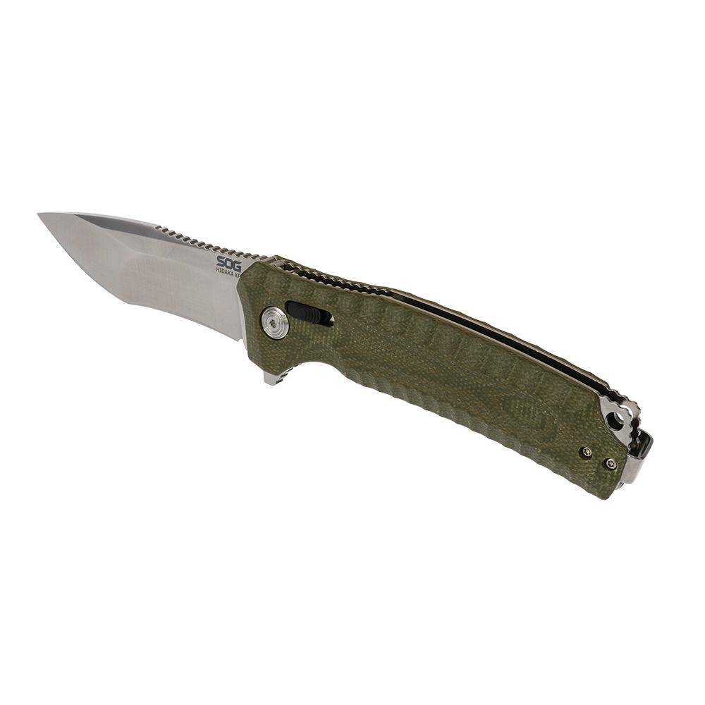SOG Knives Hidaka XR Folding Knife 4" Modified Tanto Blade Olive - Image 4