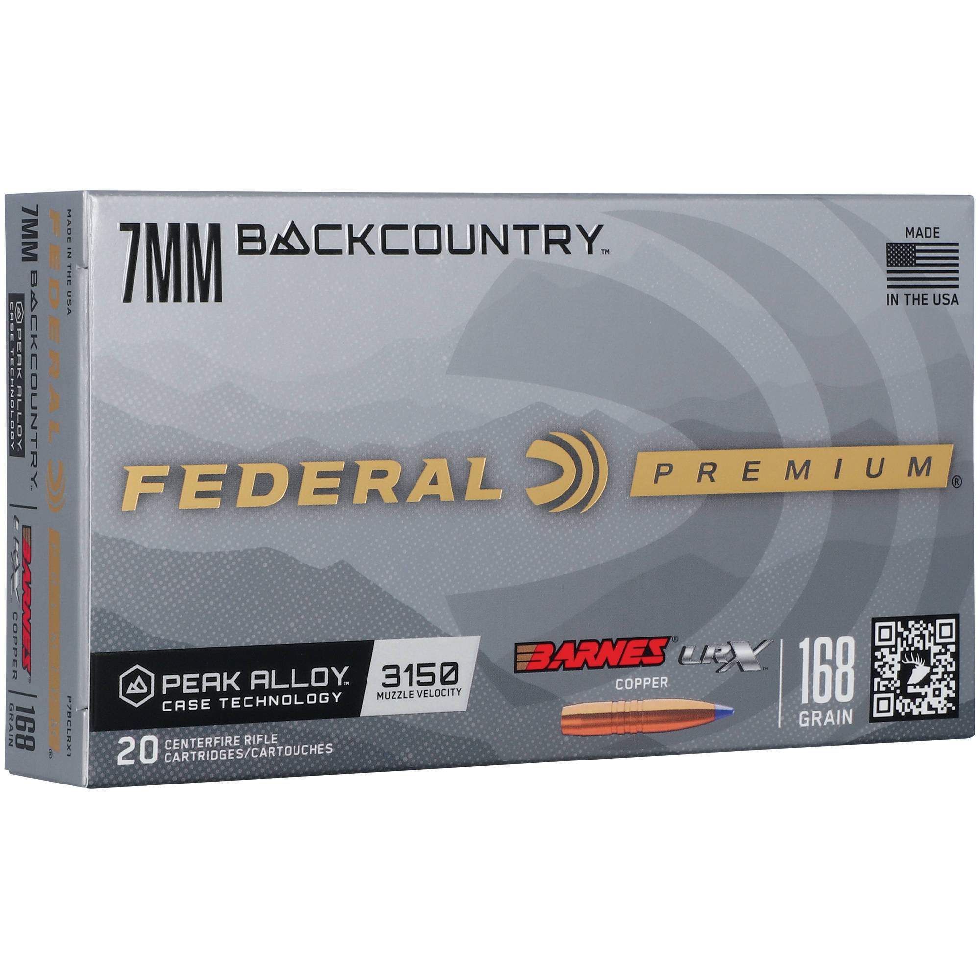 Federal Barnes LRX Rifle Ammunition 7mm Backcountry 168gr PT 3150 fps 20/ct - Image 2
