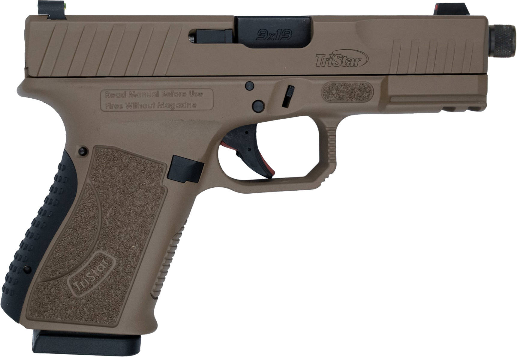 TriStar APOC Pro Handgun 9mm Luger 15rd Magazine (2) 4.48" Threaded Barrel FDE - Image 3