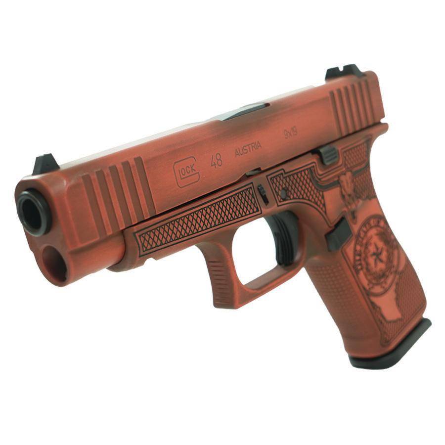 Glock 48 Custom "Texas Orange" Handgun 9mm Luger 10rd Magazines (2) 4.17" Barrel Austria - Image 3