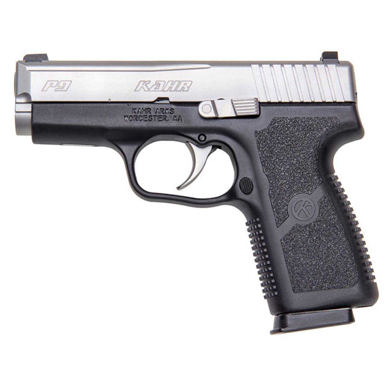 Kahr P9 Handgun 9mm Luger 7rd(2)&8rd(1) Magazines 3.6" Barrel Stainless Slide/Black Grip  Night Sights CA Compliant - Image 2