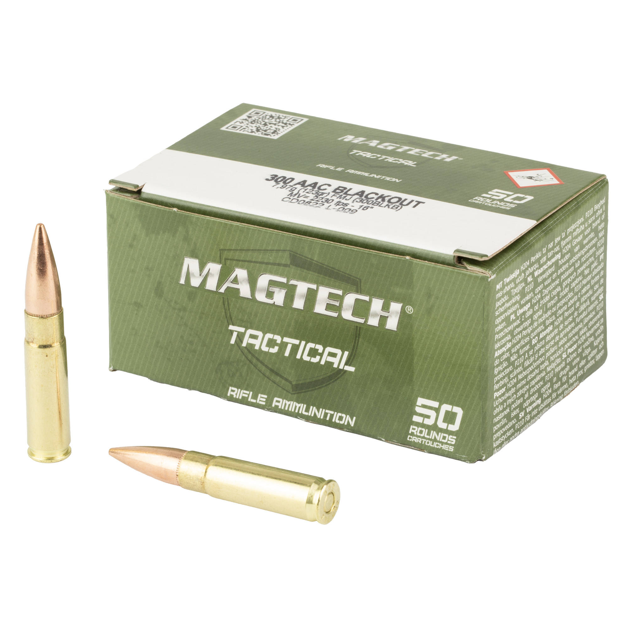 Magtech First Defense Tactical Rifle Ammunition .300 Blackout 123gr FMJ 2230 fps 50/ct - Image 2