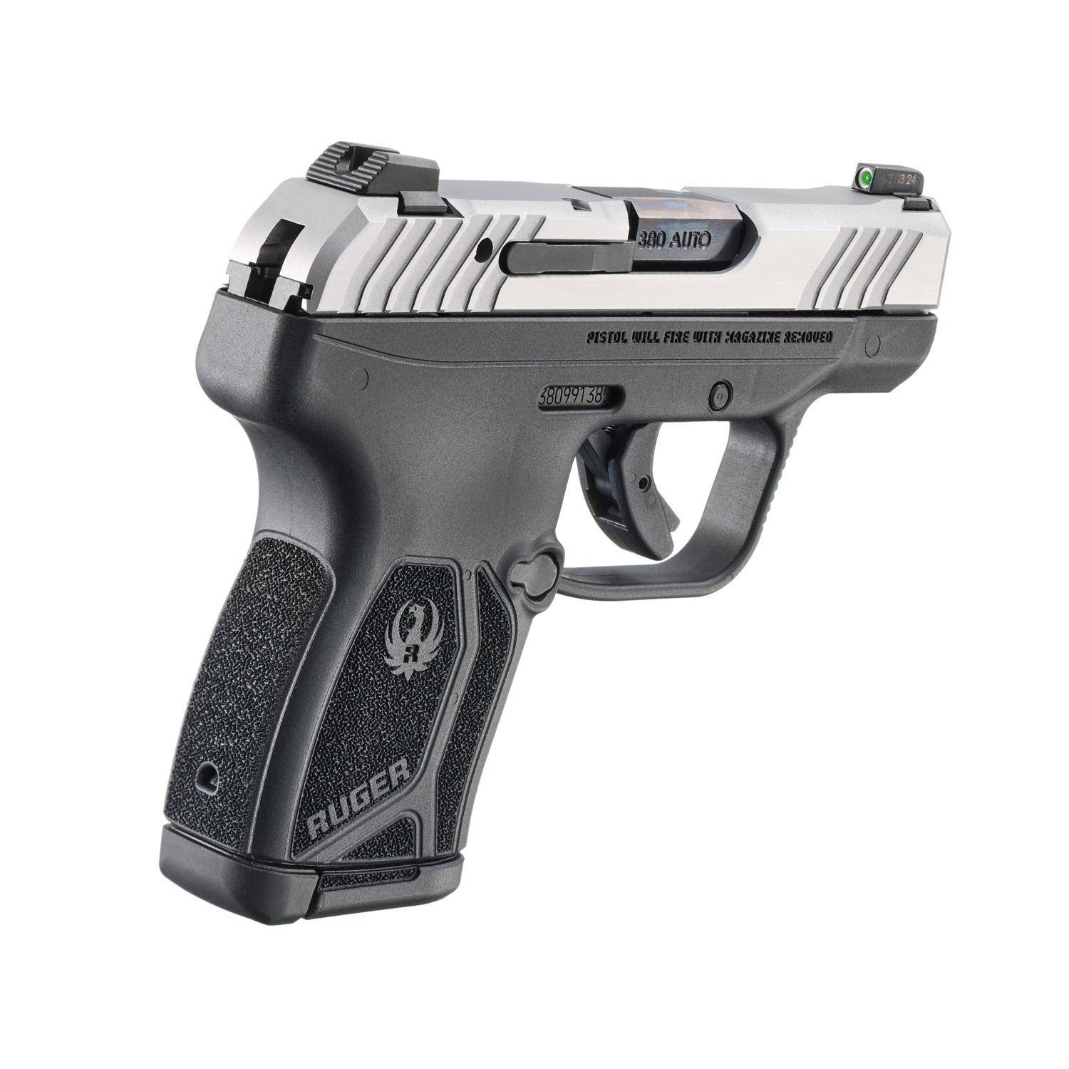 Ruger LCP MAX Handgun .380 Auto 10rd Magazine 2.80'' Black Oxide Barrel Loaded Chamber Indicator Stainless Slide/Black Grip Thumb Safety - Image 4