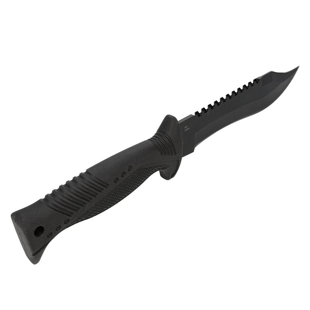 SOG Knives Pinnacle Bowie Fixed Knife 7-1/2" Clip Point Blade Black - Image 2
