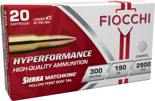 Fiocchi Hyperformance Match Rifle Ammunition 300 Win Mag 190gr OTM 2900 fps 20/ct - Image 2