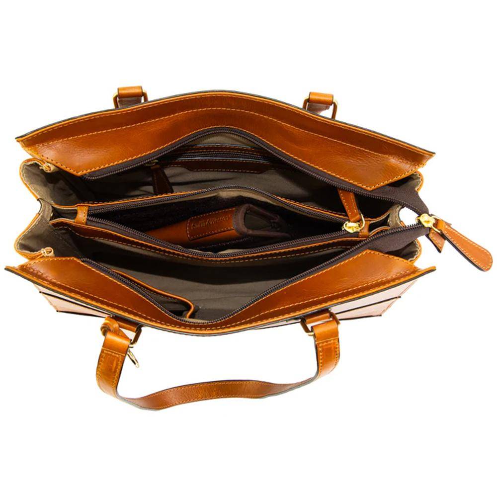 Smith & Wesson Structured Handbag Concealed Carry Purse Tan - Image 4