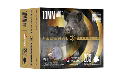 Federal Terminal Ascent Handgun 10mm Auto 203gr JHP 1130fps 20/ct - Image 2