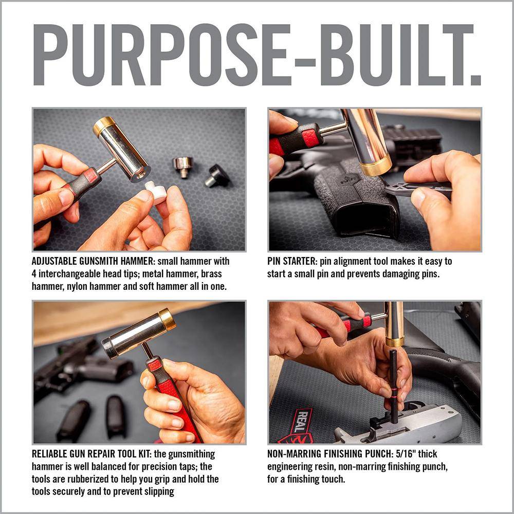 Real Avid Accu-Punch Hammer & Pin Punch Set Brass - Image 5
