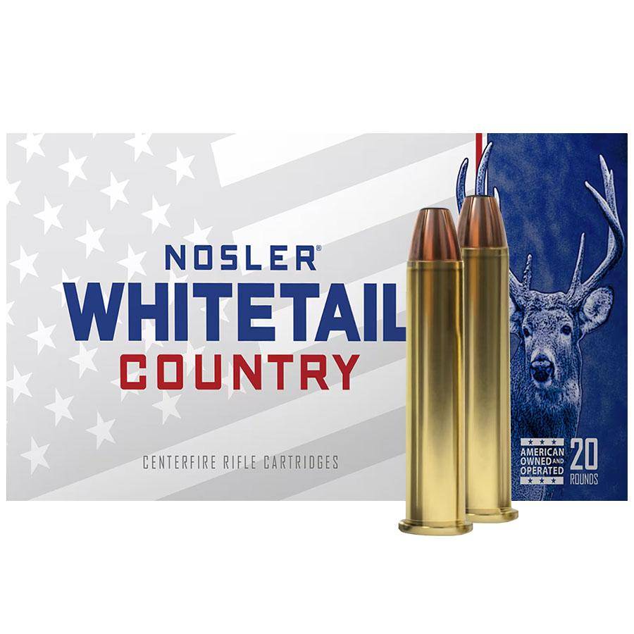 Nosler Whitetail Country Rifle Ammunition 45-70 Govt 300gr LFN 1950 fps 20/ct - Image 2