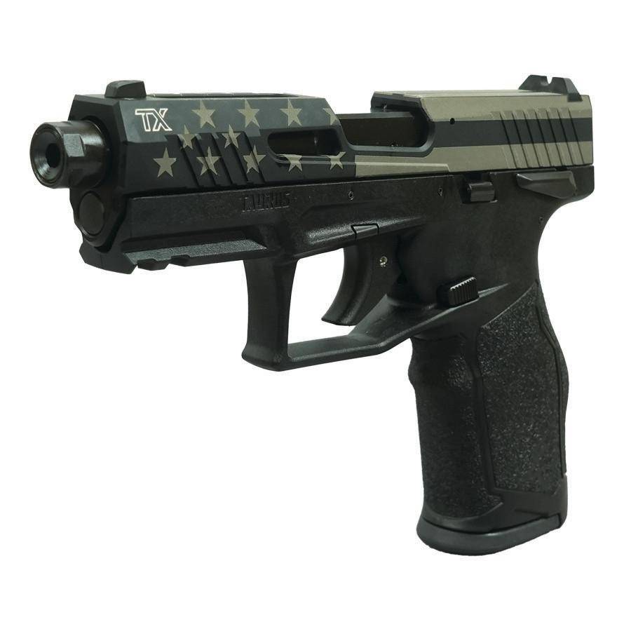 Taurus TX22 Flag Slide Handgun .22 LR 16rd Magazines(2) 4.6" Threaded Barrel Flag Slide/Black Frame - Image 3