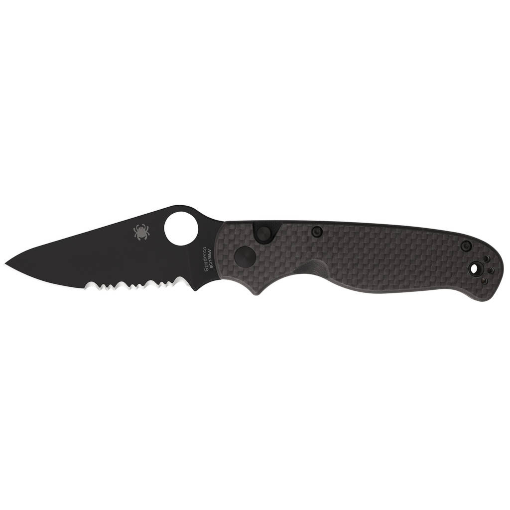 SPYDERCO BUTTONUP CF PS 3.27" BLK
