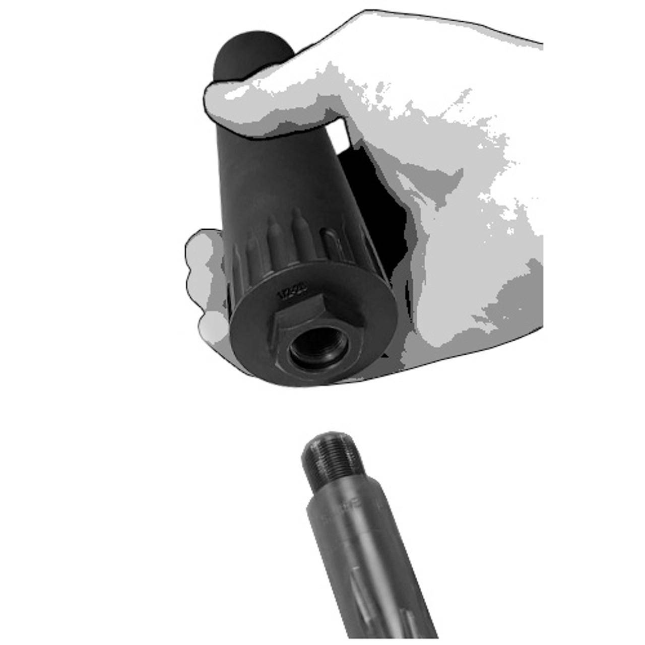 YHM R45 .45 Cal Direct Thread Suppressor .45 Auto Stainless Steel Black 5/8"-24 - Image 3