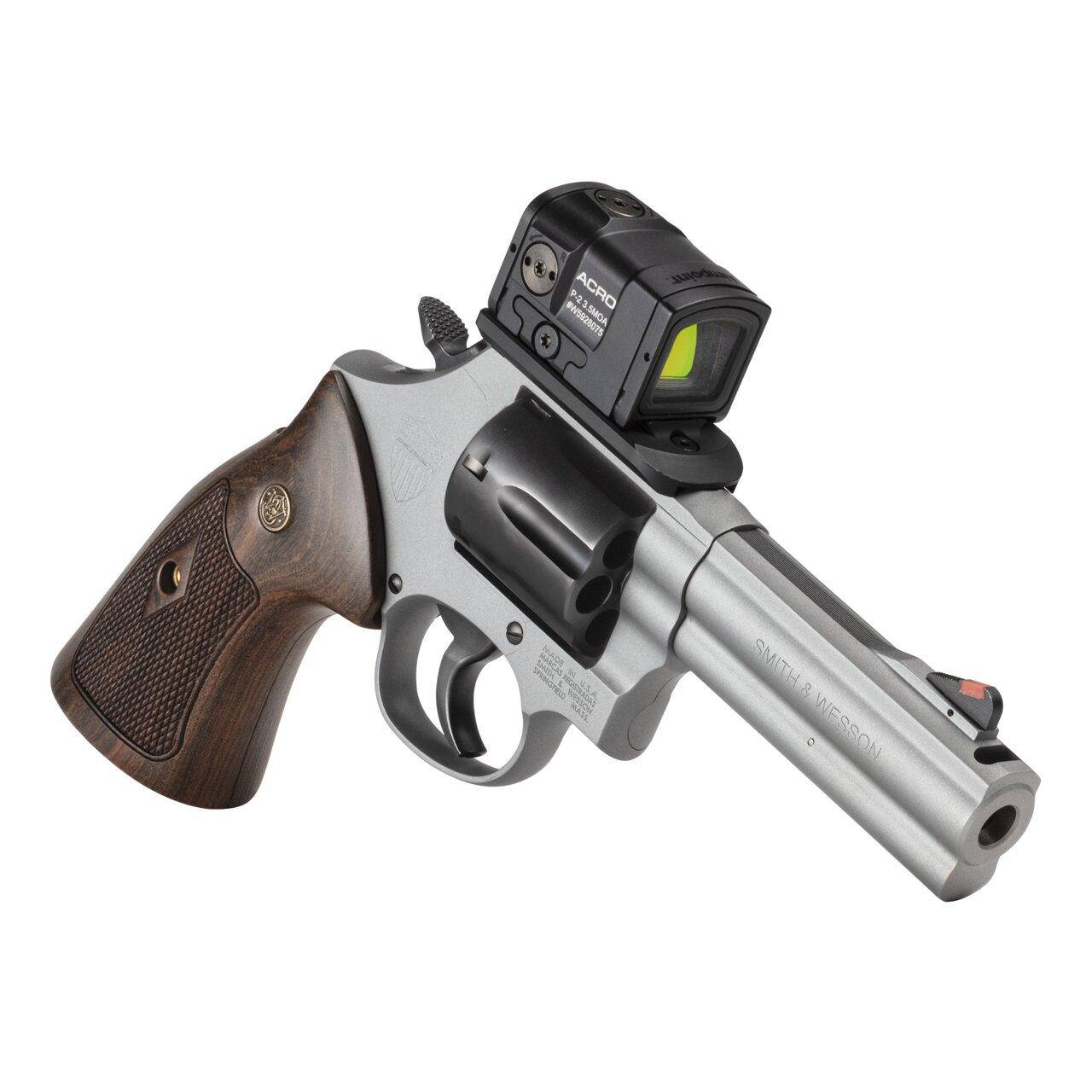 S&W 686 Plus Spec Series R Bundle 357 Mag 7rd Capacity 4.12" Barrel Titanium Cerakote w/ACRO P-2 Bag Moon Clips - Image 3