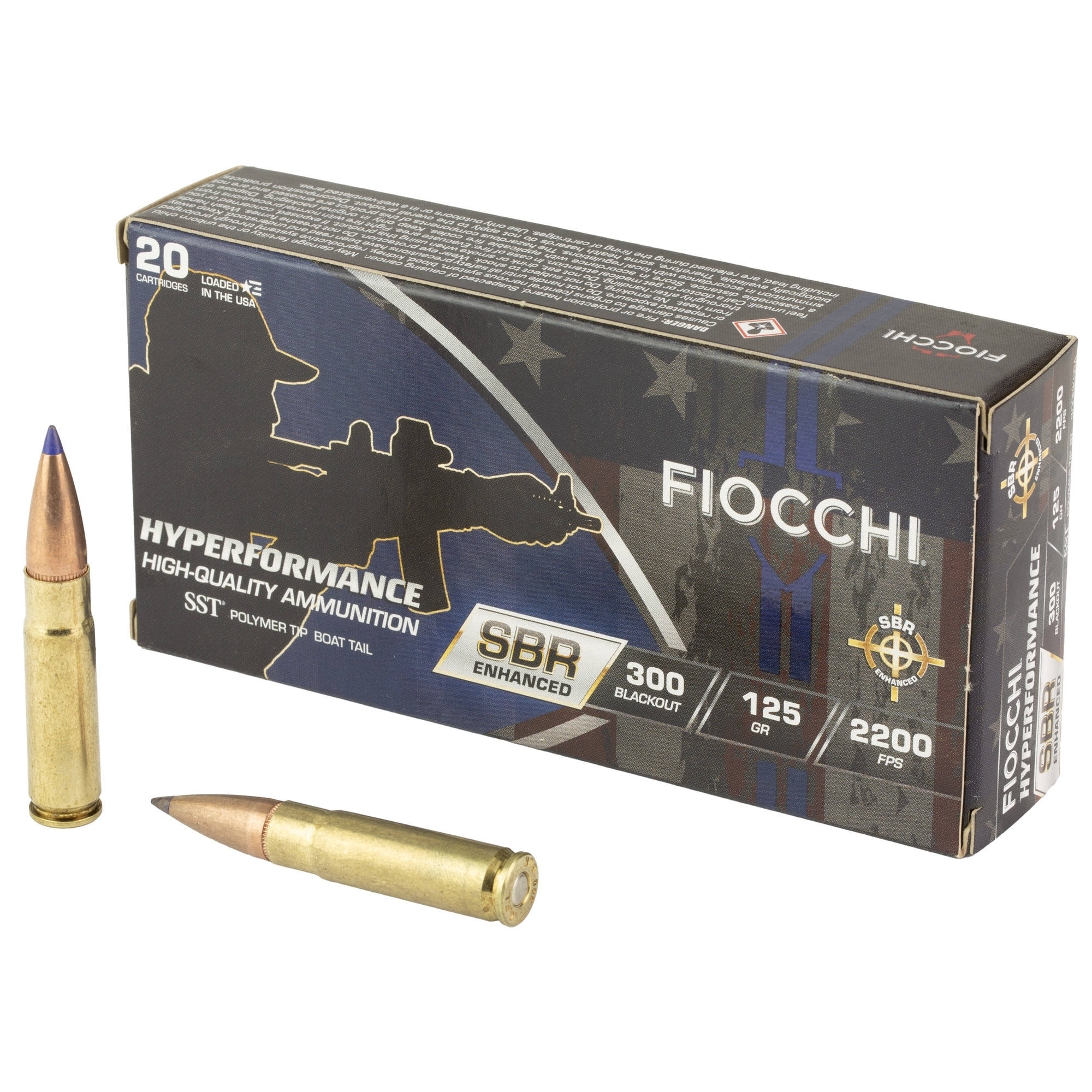 Fiocchi Hyperformance SBR SST Ammunition .300 Blackout 125gr PT 2250 fps 20/ct - Image 2