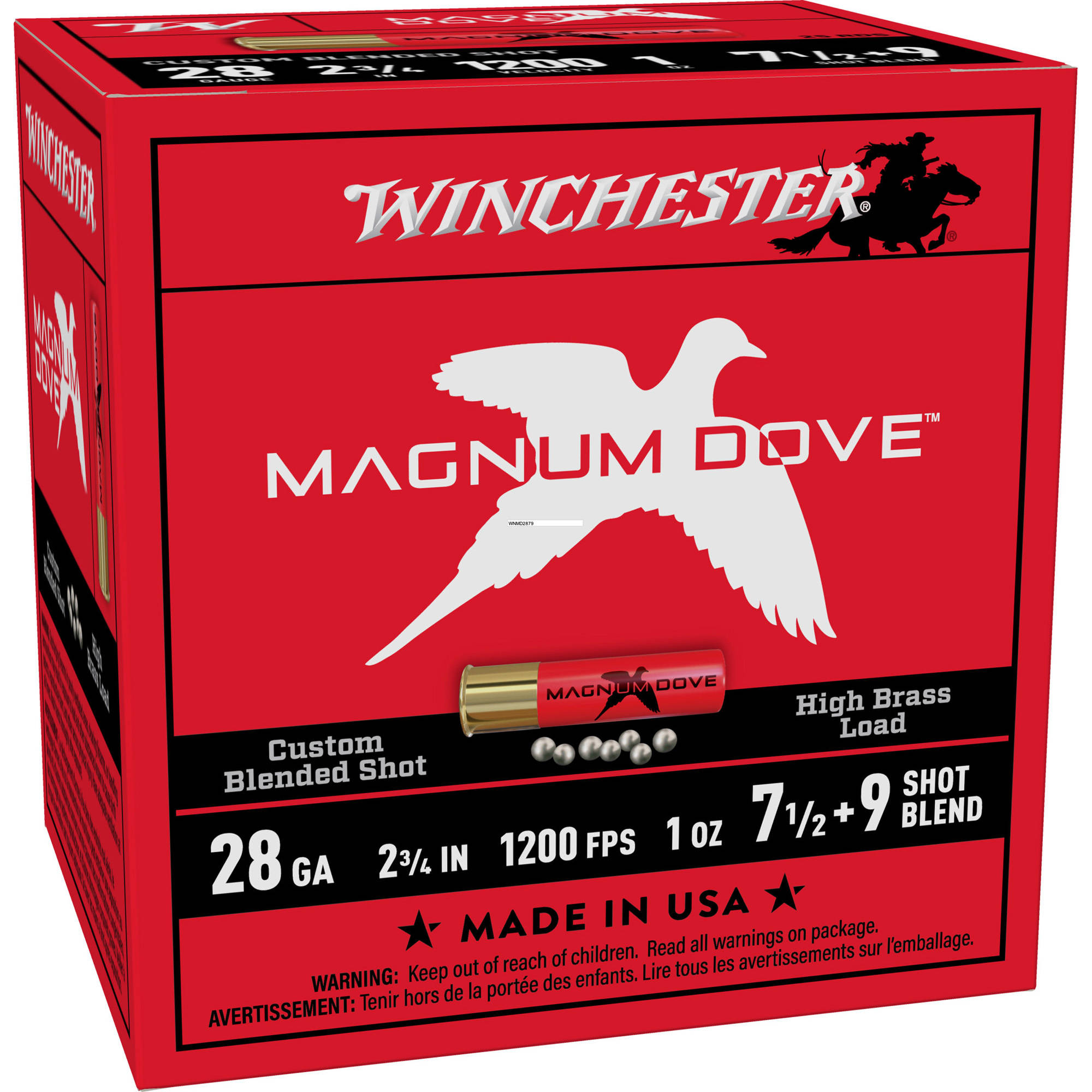 Winchester Magnum Dove Shotshell 28ga 2-3/4" 1oz 1200 fps #5&9 25/ct - Image 2