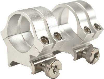 Weaver Quad Lock Detachable Scope Rings 1" Medium - Silver