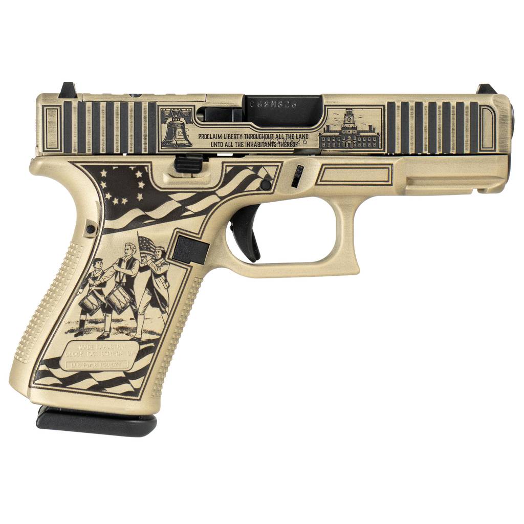 Glock V-Series Model 19 Spirit of '76 Optic Ready Handgun 9mm Luger 15rd Magazines (3) 4" Barrel FDE Cerakote Austria