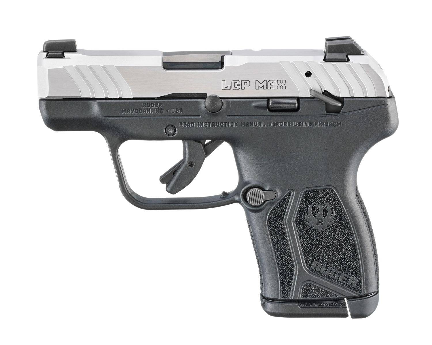 Ruger LCP MAX Handgun .380 Auto 10rd Magazine 2.80'' Black Oxide Barrel Loaded Chamber Indicator Stainless Slide/Black Grip Thumb Safety - Image 5