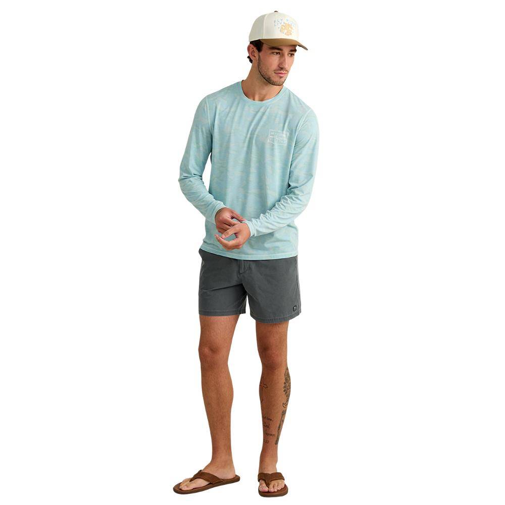 Huk Drift Performance Long Sleeve Shirt Heron Blue L - Image 5