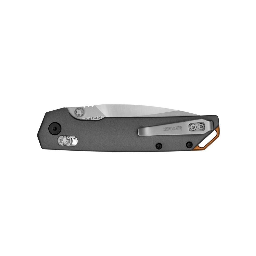 Kershaw Iridium Folding Knife 3-2/5" Spear Point Blade Grey - Image 2