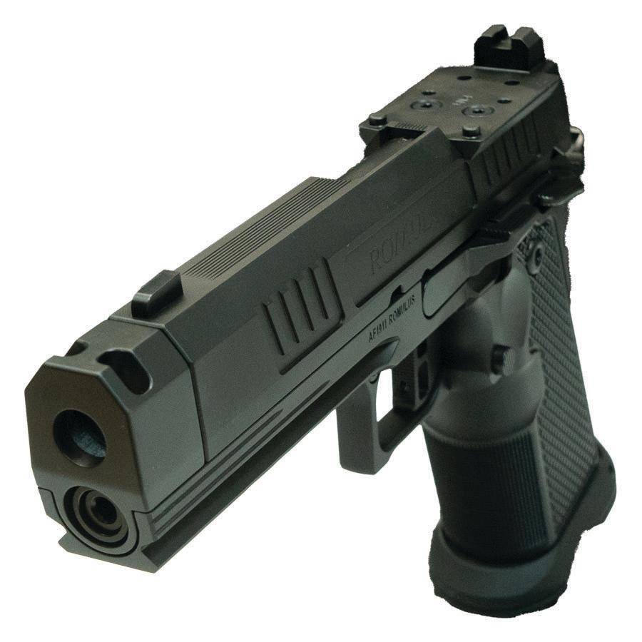 Alpha Foxtrot AF1911-Romulus MOS Adapter Handgun 9mm Luger 17(1) & 20rd(1) Magazines 4.25" Comp Threaded Barrel DLC Black - Image 3