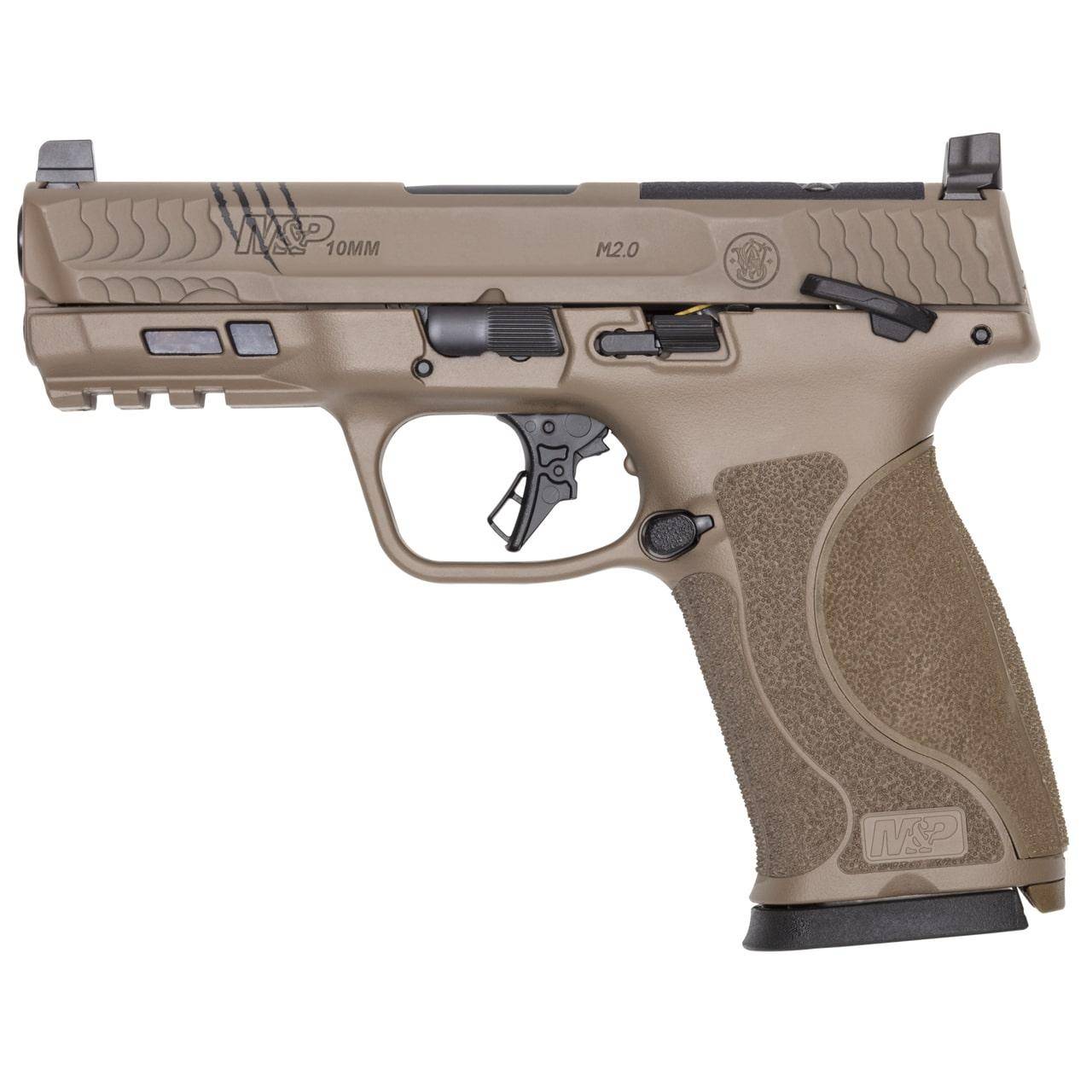 S&W M&P10 2.0 Or Thumb Safety Limited Edition Backpacker Handgun 10mm Auto 15rd Magazines(2) 4" Barrel FDE - Image 6