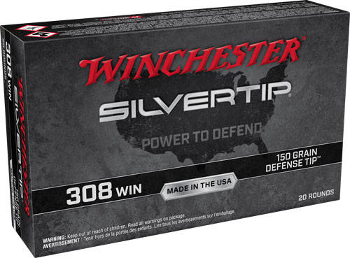 Winchester Silvertip Defender Rifle Ammunition .308 Win 150 gr. Defense Tip 2620 fps 20/ct - Image 3