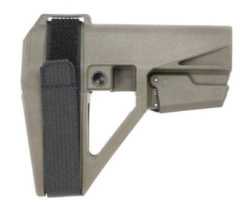 SB Tactical SBA5 Pistol Stabilizing Brace 5-Position Adjustable for AR-15 OD Green - Image 3