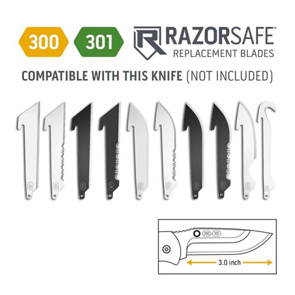 Outdoor Edge RazorEDC Lite Replaceable Blade Folding Knife 3" Drop Point Blade Blue - Image 5